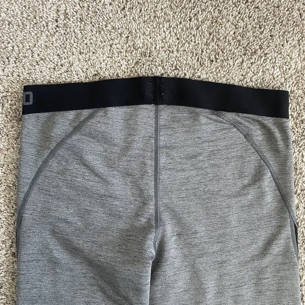 Nike Pro Girls Medium Leggings Gray And Black Large L